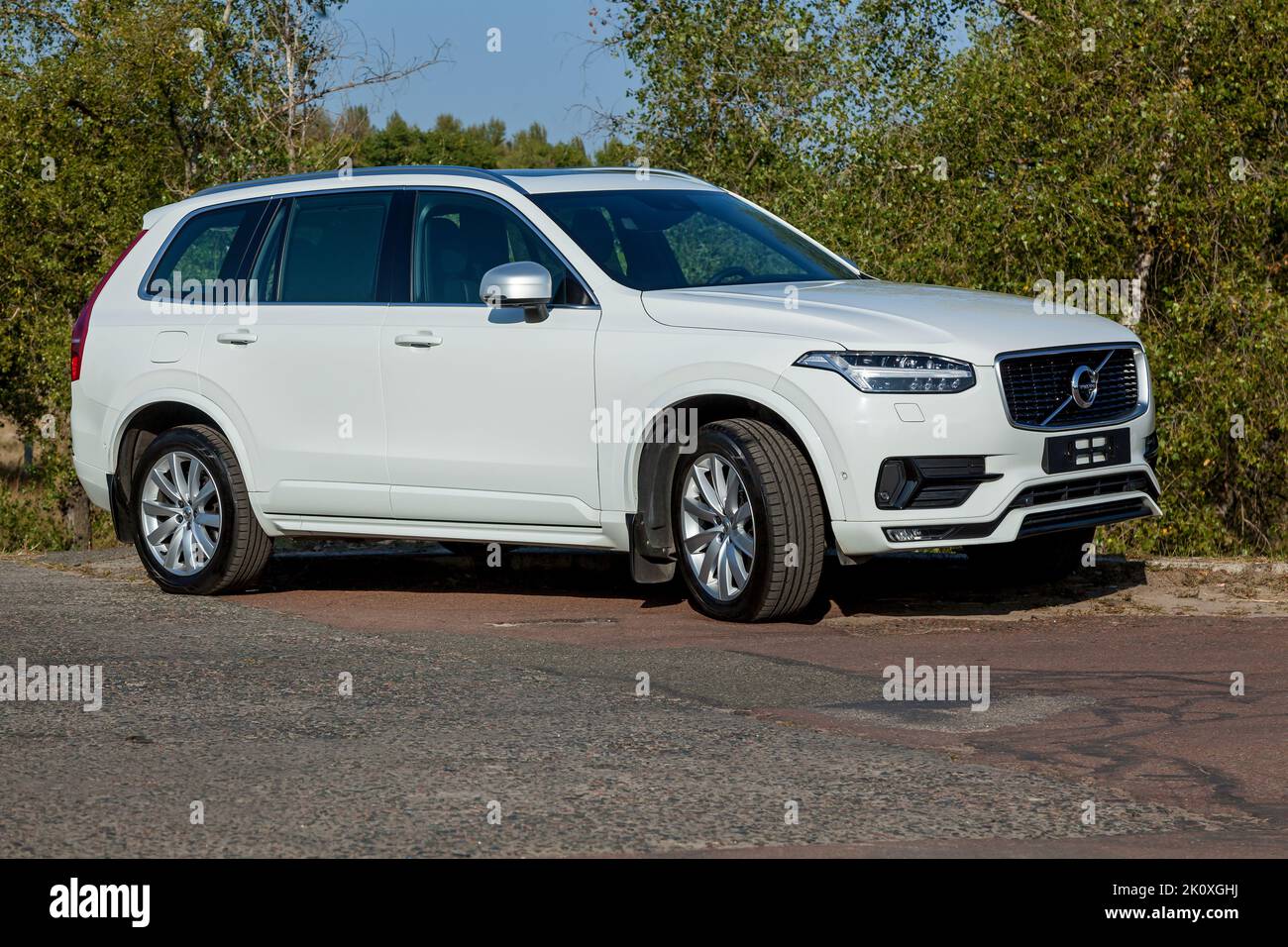 Ukraine Kiev September 26, 2020: Volvo XC90 is the first SUV by Volvo Cars. Designed with Volvo's core values of safety, environment, reliability and Stock Photo