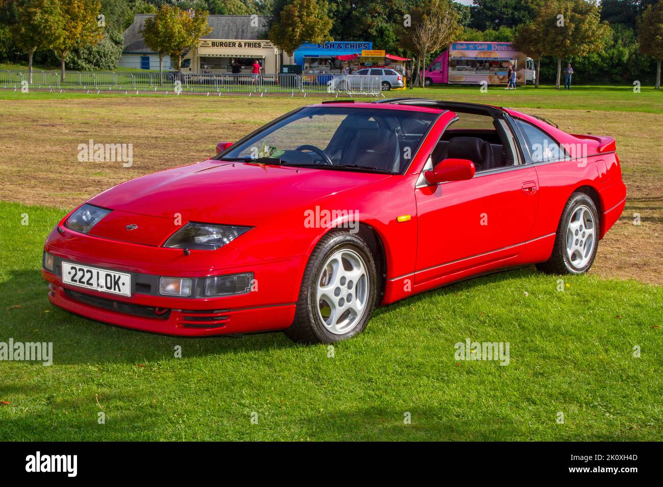1994 90s nineties Red NISSAN 300 ZX coupe at the Southport Classic car and Speed event in Victoria Park Stock Photo
