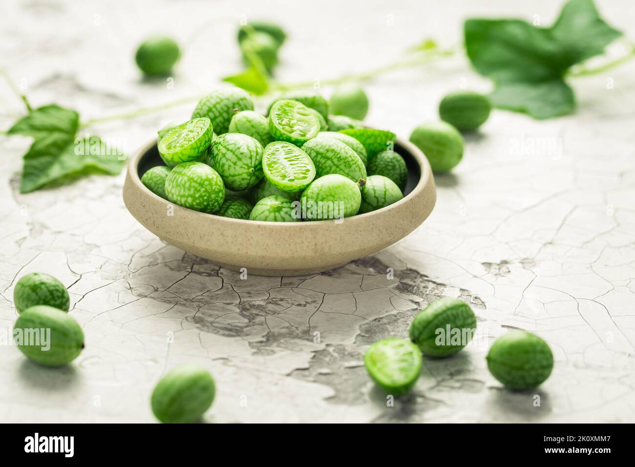 Cucamelon (Melothria scabra) Mexican sour cucumber, pepquinos. Edible