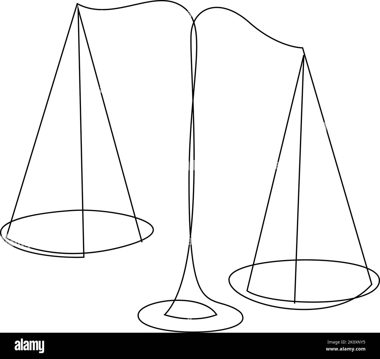 One line Libra symbol. Weight balance symbol. Vector illustration Stock Vector Image & Art Alamy