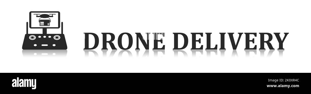 Delivery drone with package Black and White Stock Photos & Images - Alamy