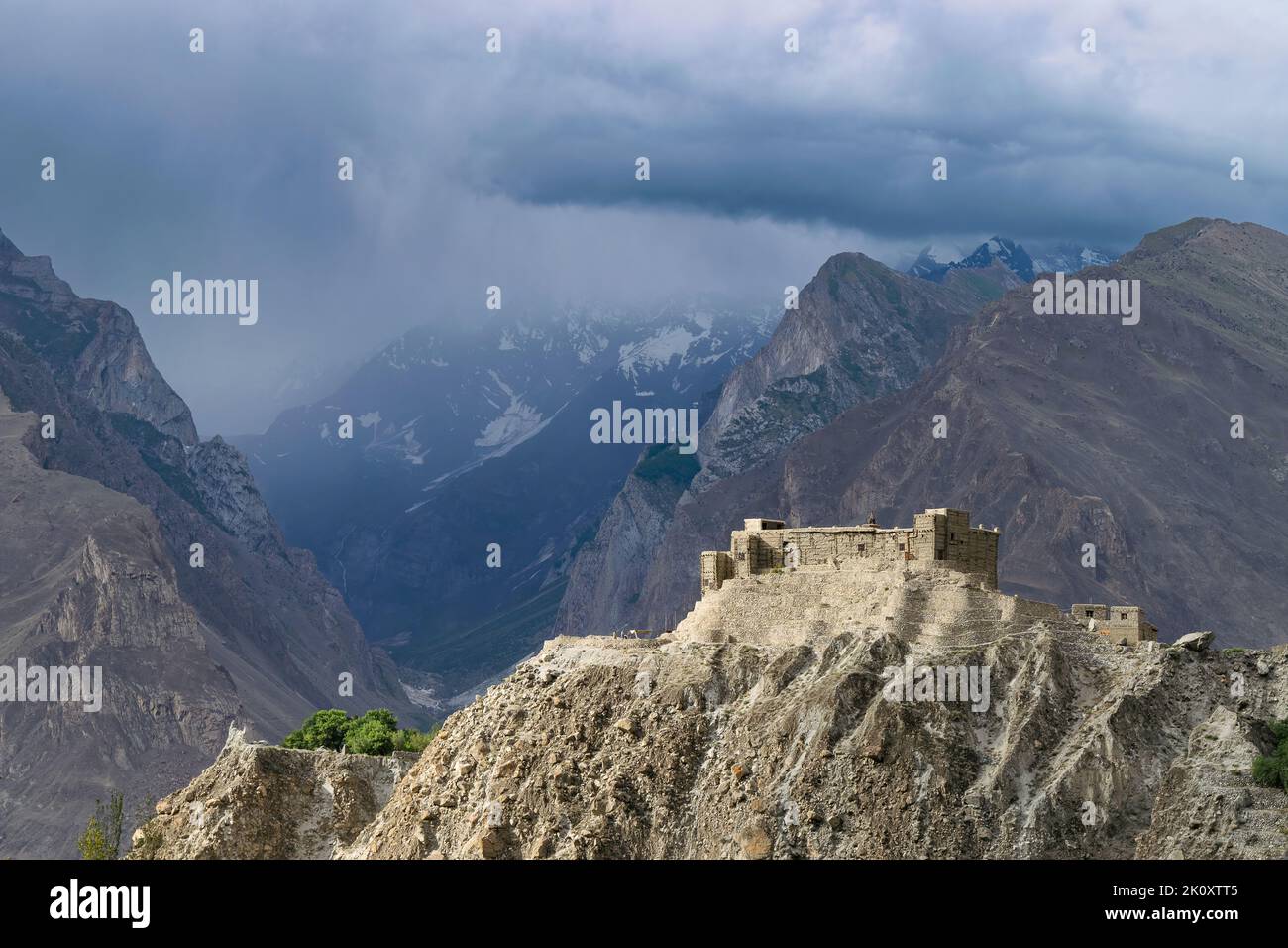 A scenic view of Baltit fort in Hunza valley, Karimabad, Karakoram ...