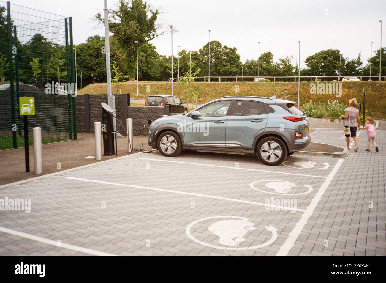 Electric car charging station, Alton, Hampshire,England, United Kingdom