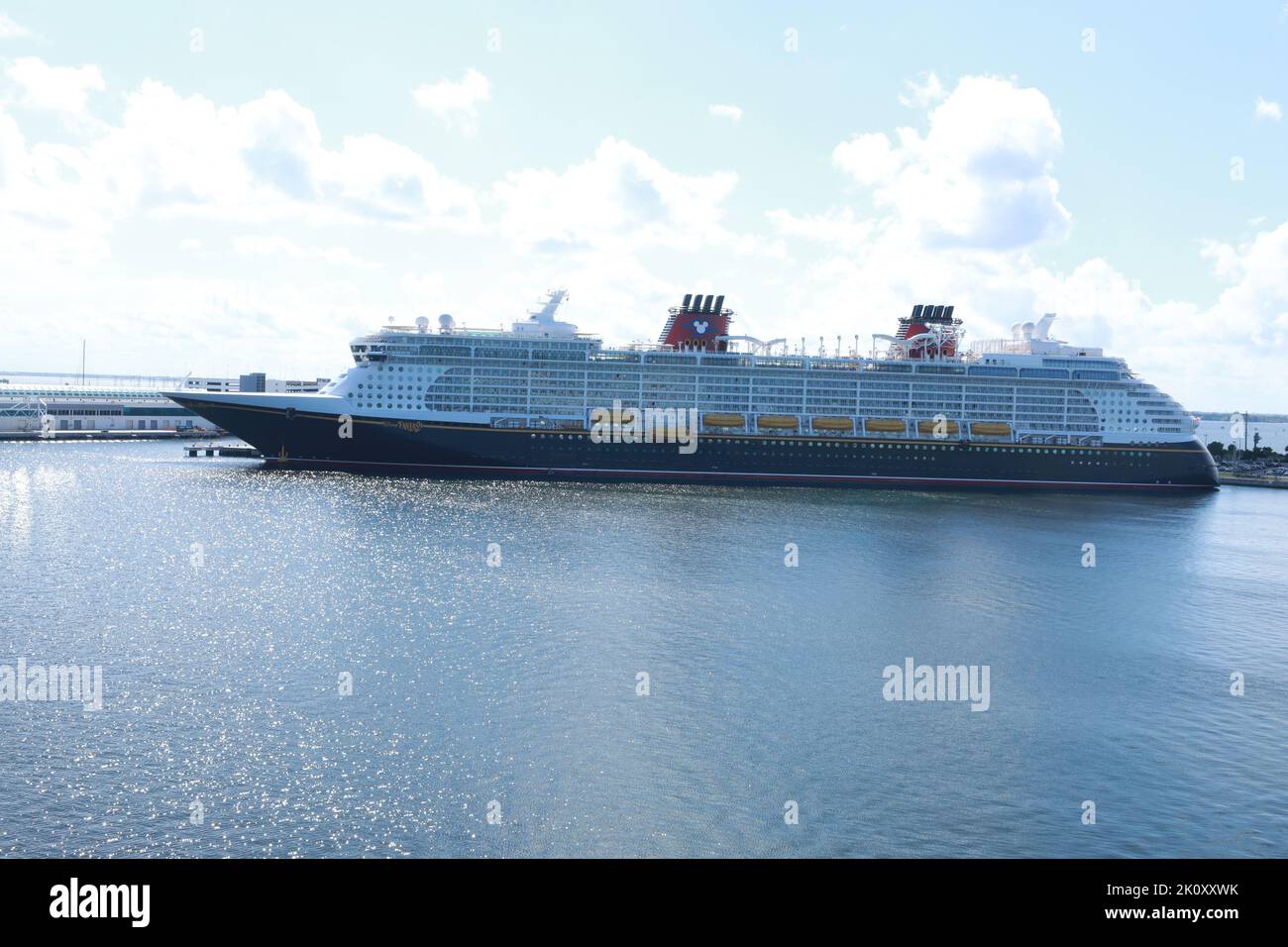 Cruise ship Disney Fantasy by Disney Cruise Line docked in florida ...