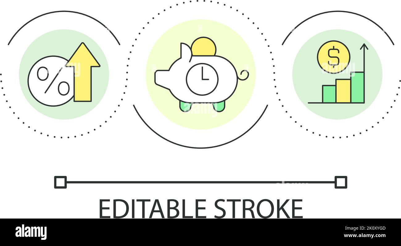 Successful investment strategy loop concept icon Stock Vector