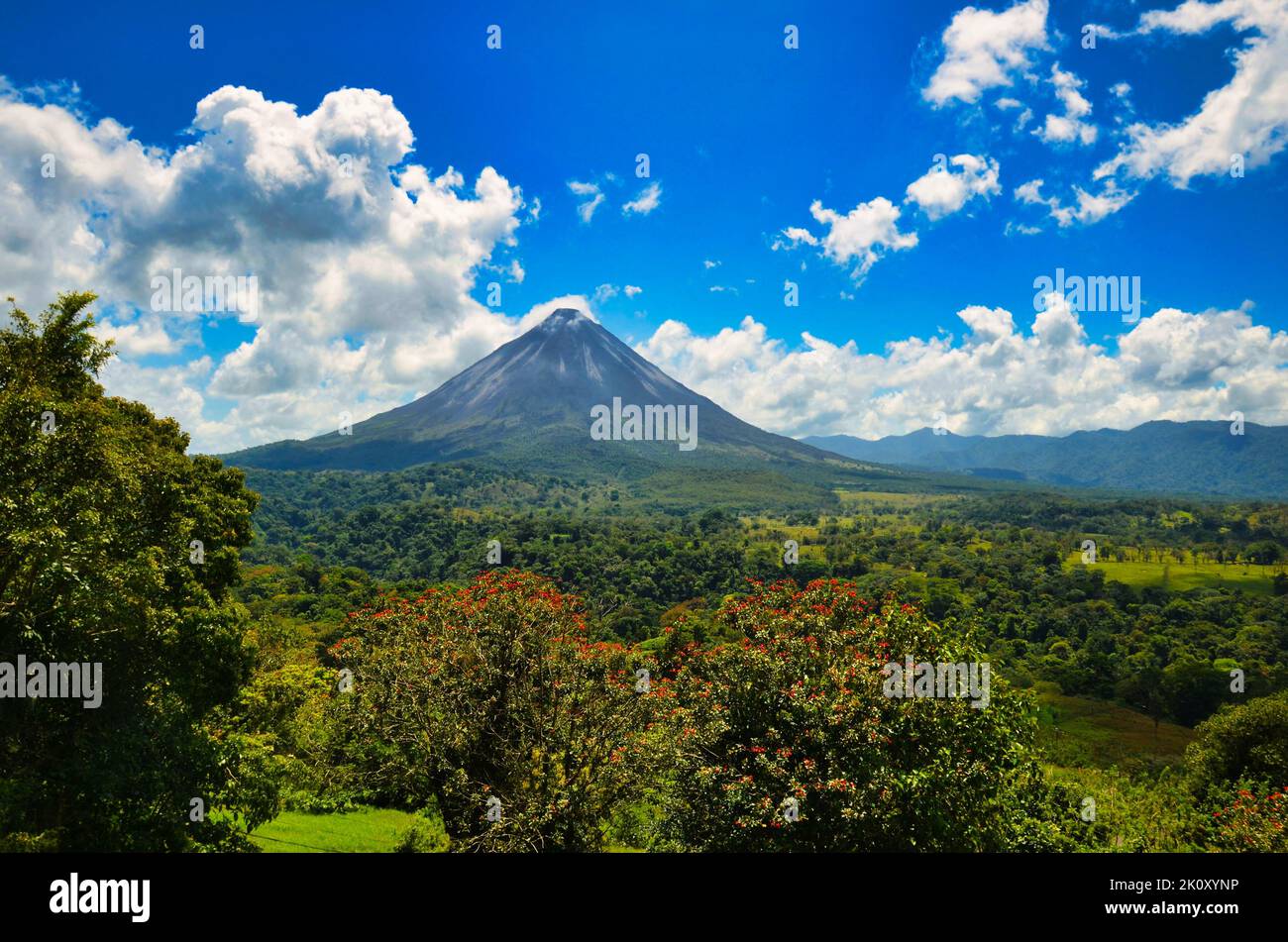 Landscape Panorama Picture From Volcano Arenal Next To The Rainforest landscape-panorama-picture-from-volcano-arenal-next-to-the-rainforest