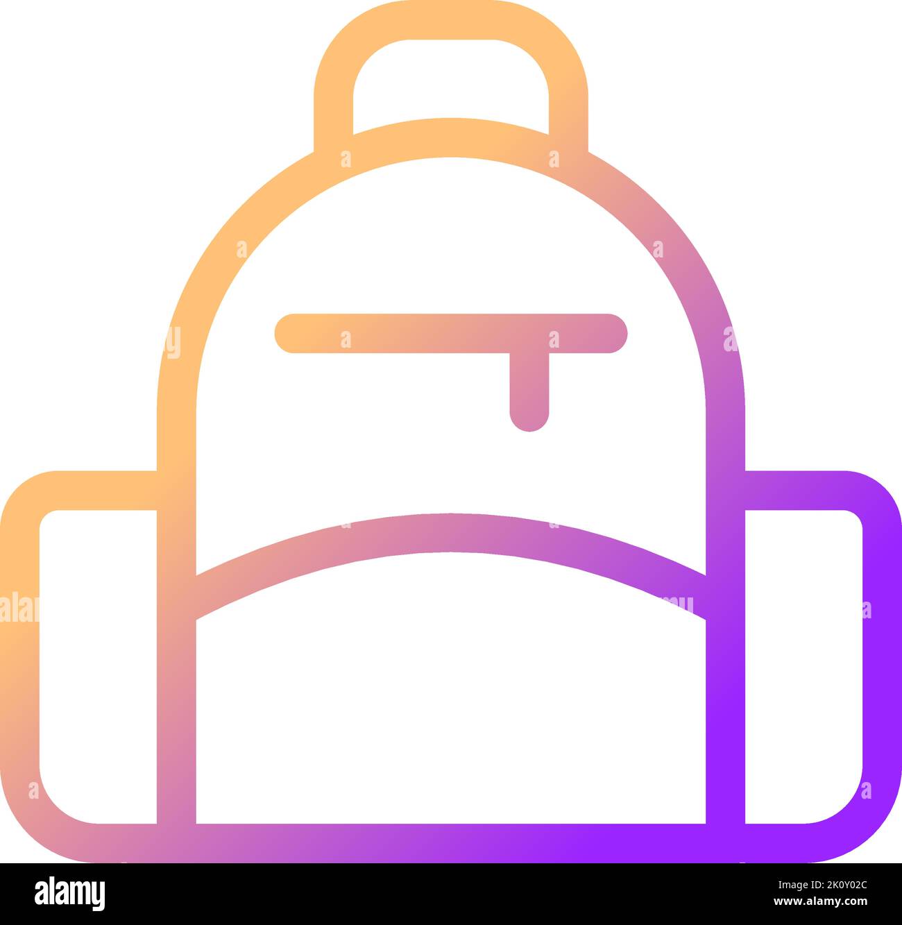 School backpack pixel perfect gradient linear ui icon Stock Vector