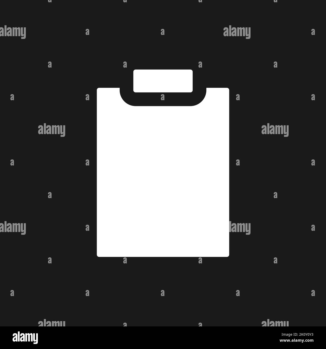 Blank tablet dark mode glyph ui icon Stock Vector