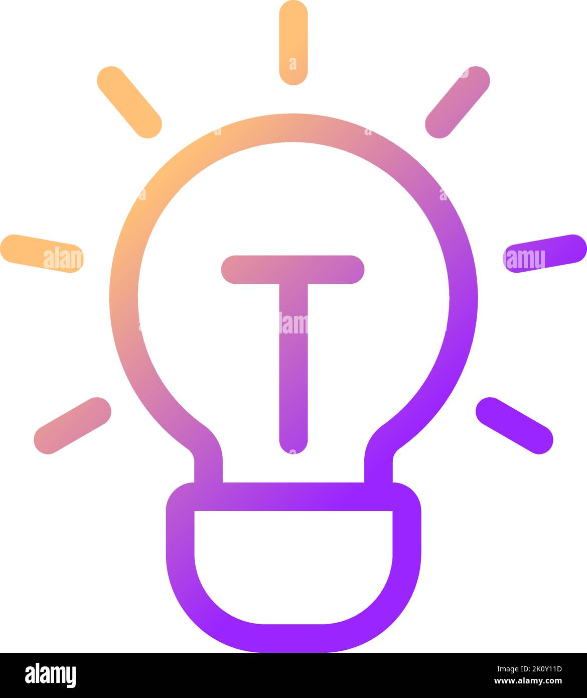 Brilliant idea pixel perfect gradient linear ui icon Stock Vector