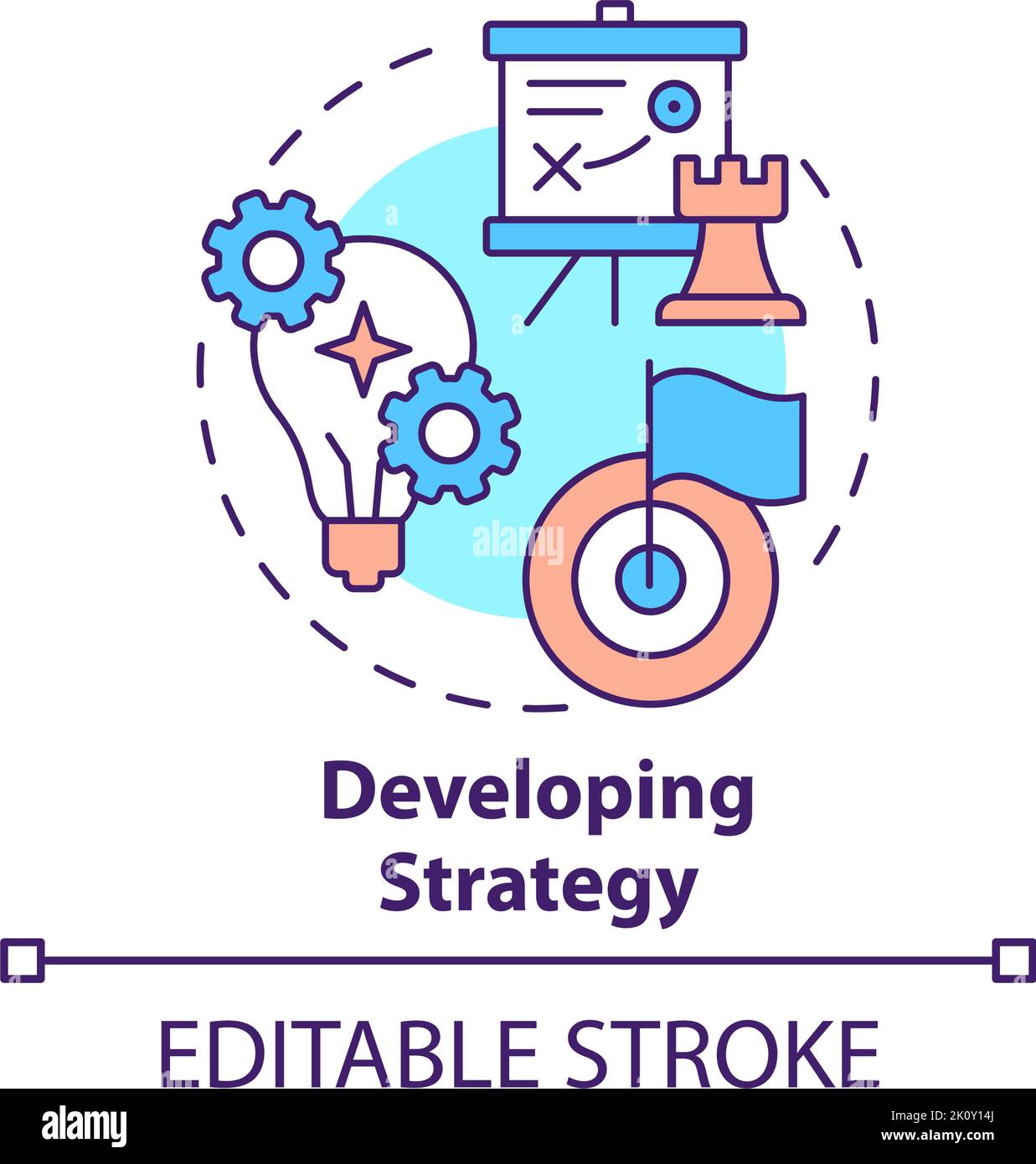 Developing strategy concept icon Stock Vector Image & Art - Alamy