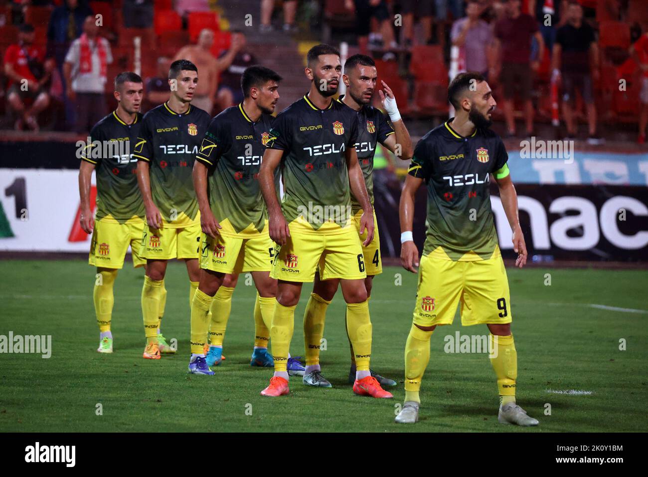 Sofia, Bulgaria - 28 July, 2022: Team of Makedonija GP is seen during the UEFA Europa Conference League qualification soccer match between CSKA Sofia Stock Photo