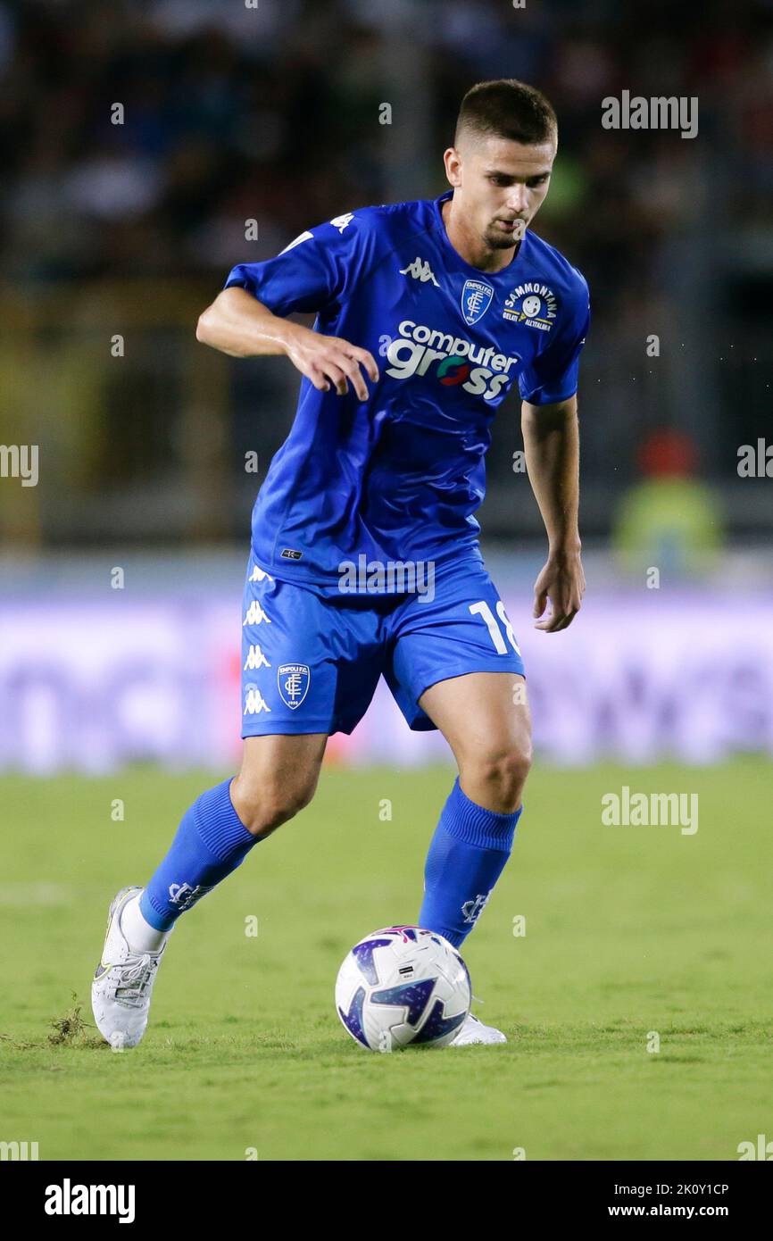 Empoli's Romanian midfielder Razvan Marin controls the ball during the