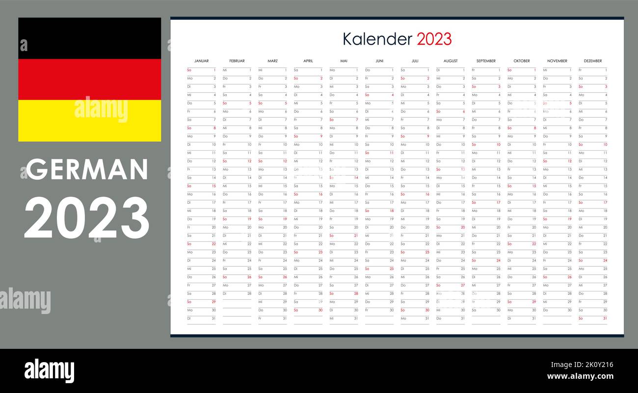 2023 planner. Standard horizontal format calendar and simple style ...