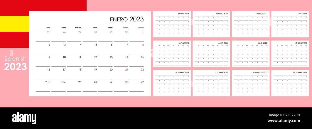 Calendar for 2023 year. An organizer and planner for every day. Week