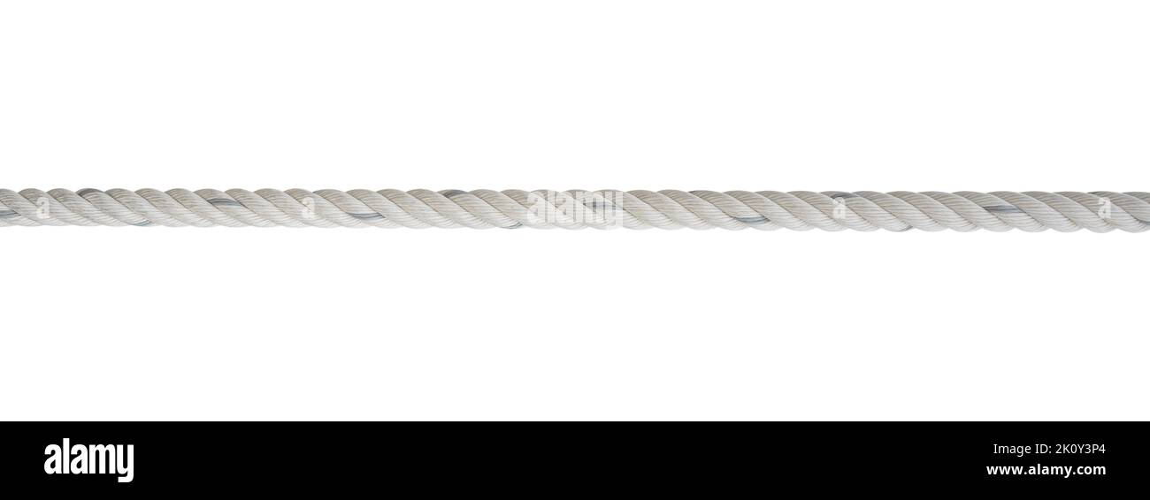 Rope isolated on white background. Include clipping path. Stock Photo