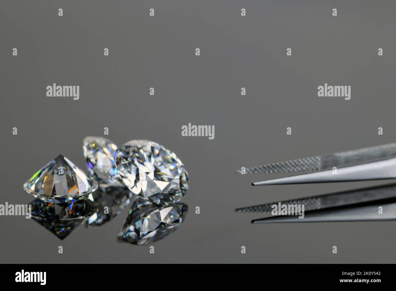 Luxury Diamond Gemstones and Jewelry tweezers Stock Photo Alamy