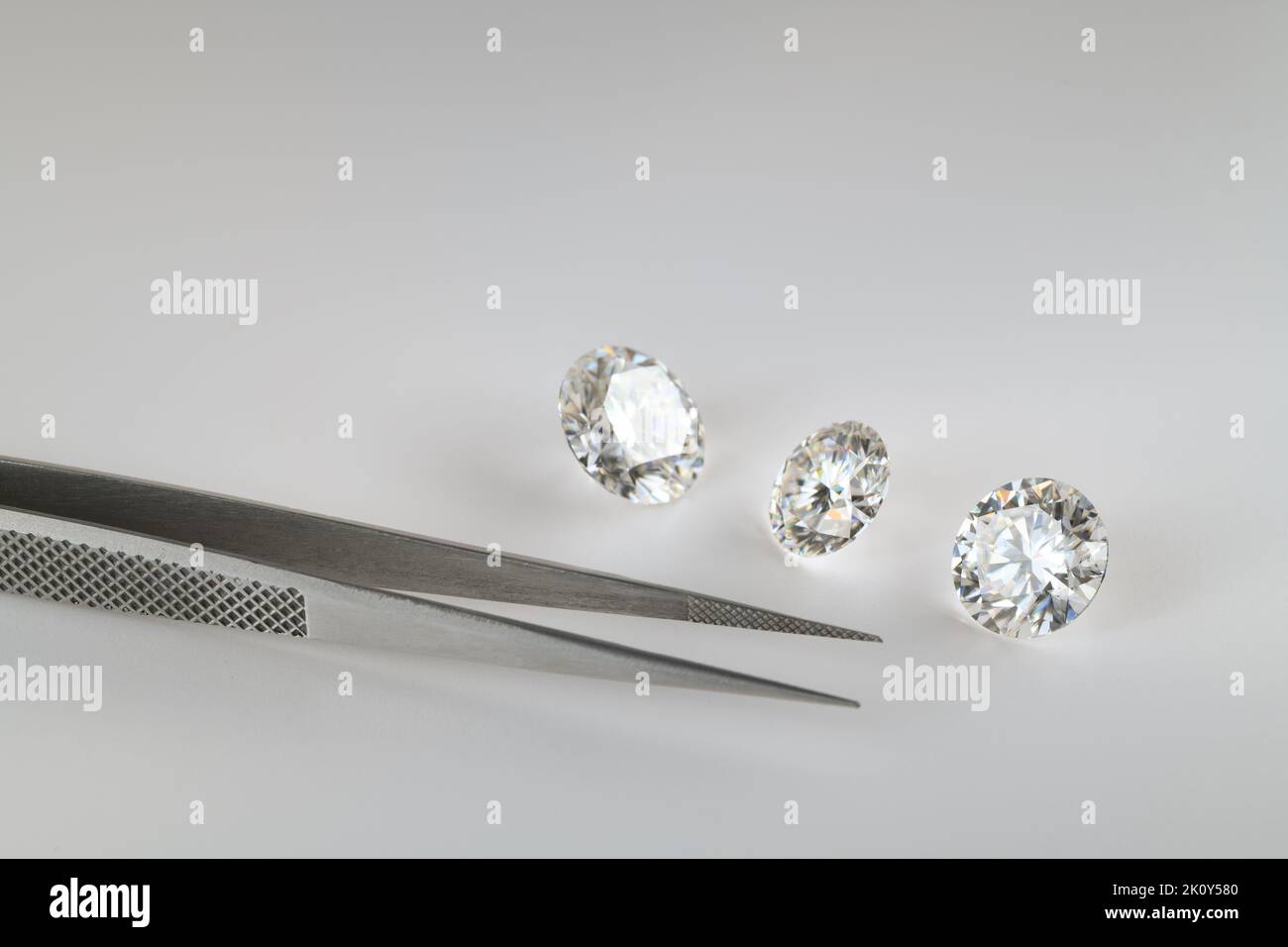 Luxury Diamond Gemstones and Jewelry tweezers Stock Photo Alamy