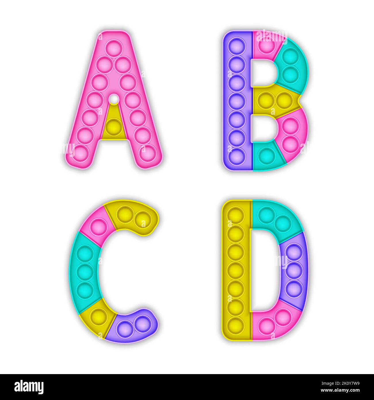 80s inspired alphabet. Collection of letters and numbers