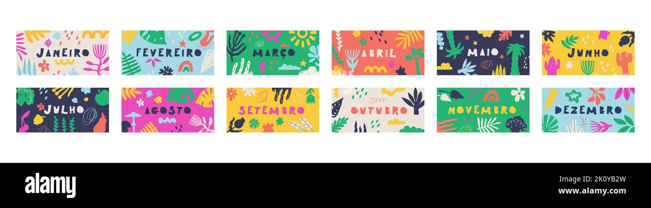 Text in Portuguese, translation - January, February, March, April, May ...