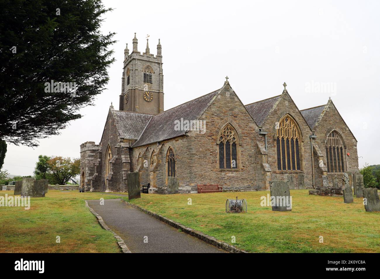 Parish Curch of St Columba, St Columb Major, Cornwall, England Stock