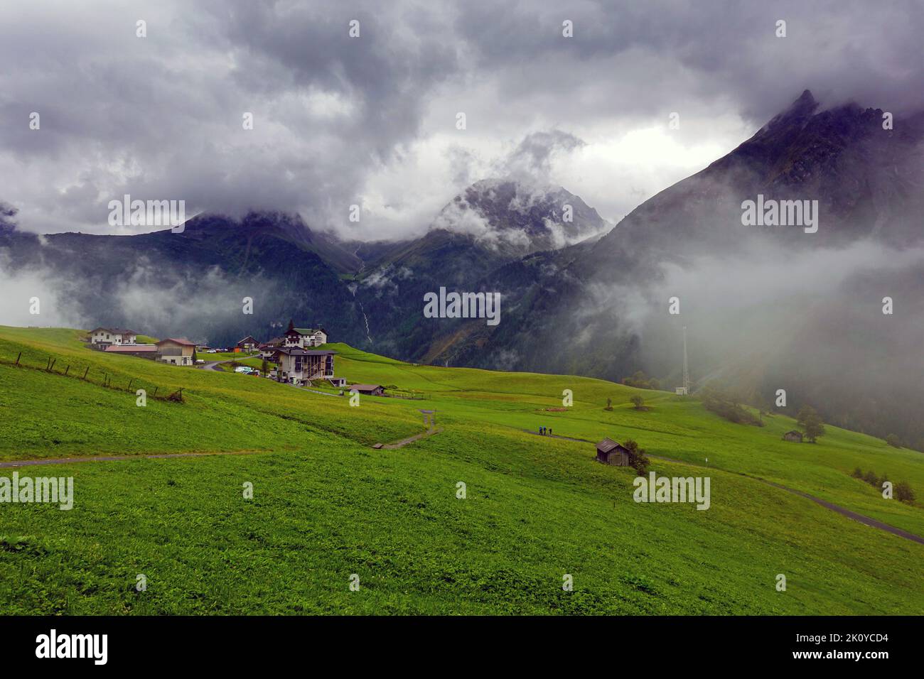 Langenfeld, in the Otztal Valley, the Tirol, Austria, EU, the European Alps Stock Photo