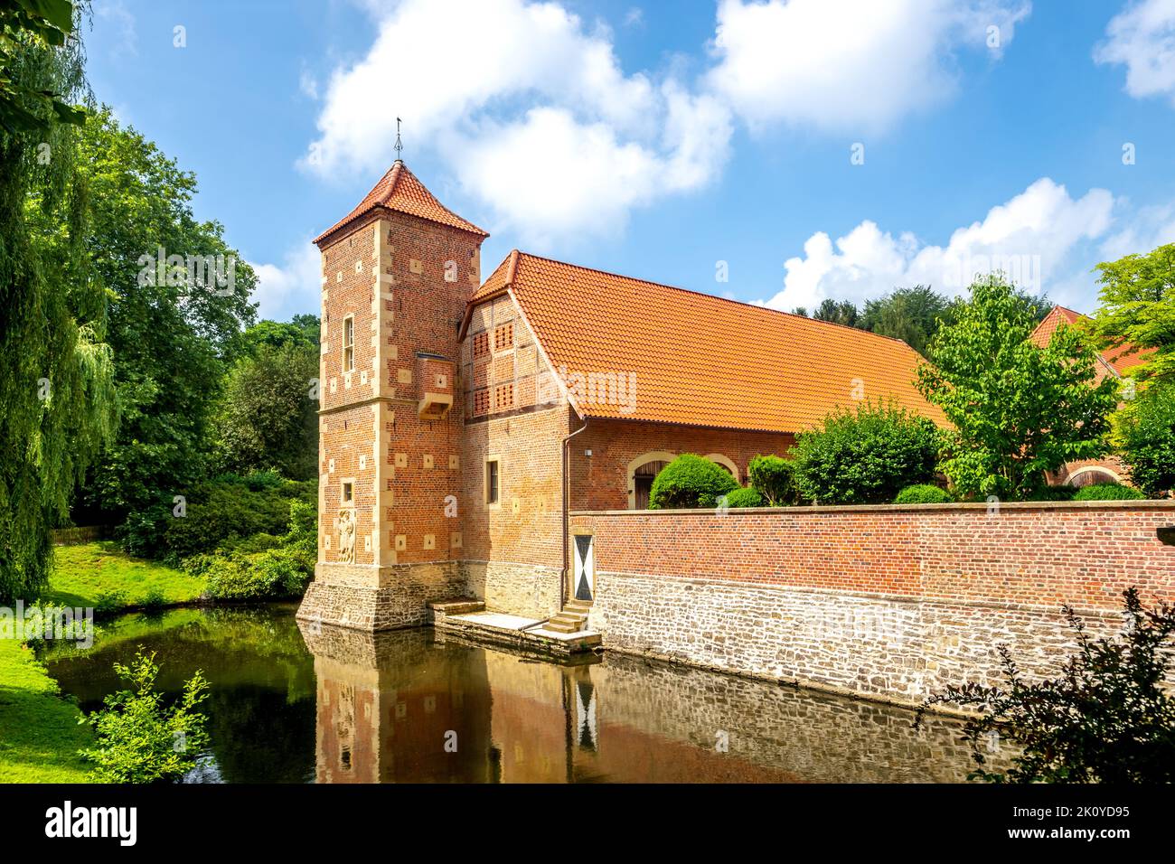Castle in Huelshoff in Muenster, Germany Stock Photo