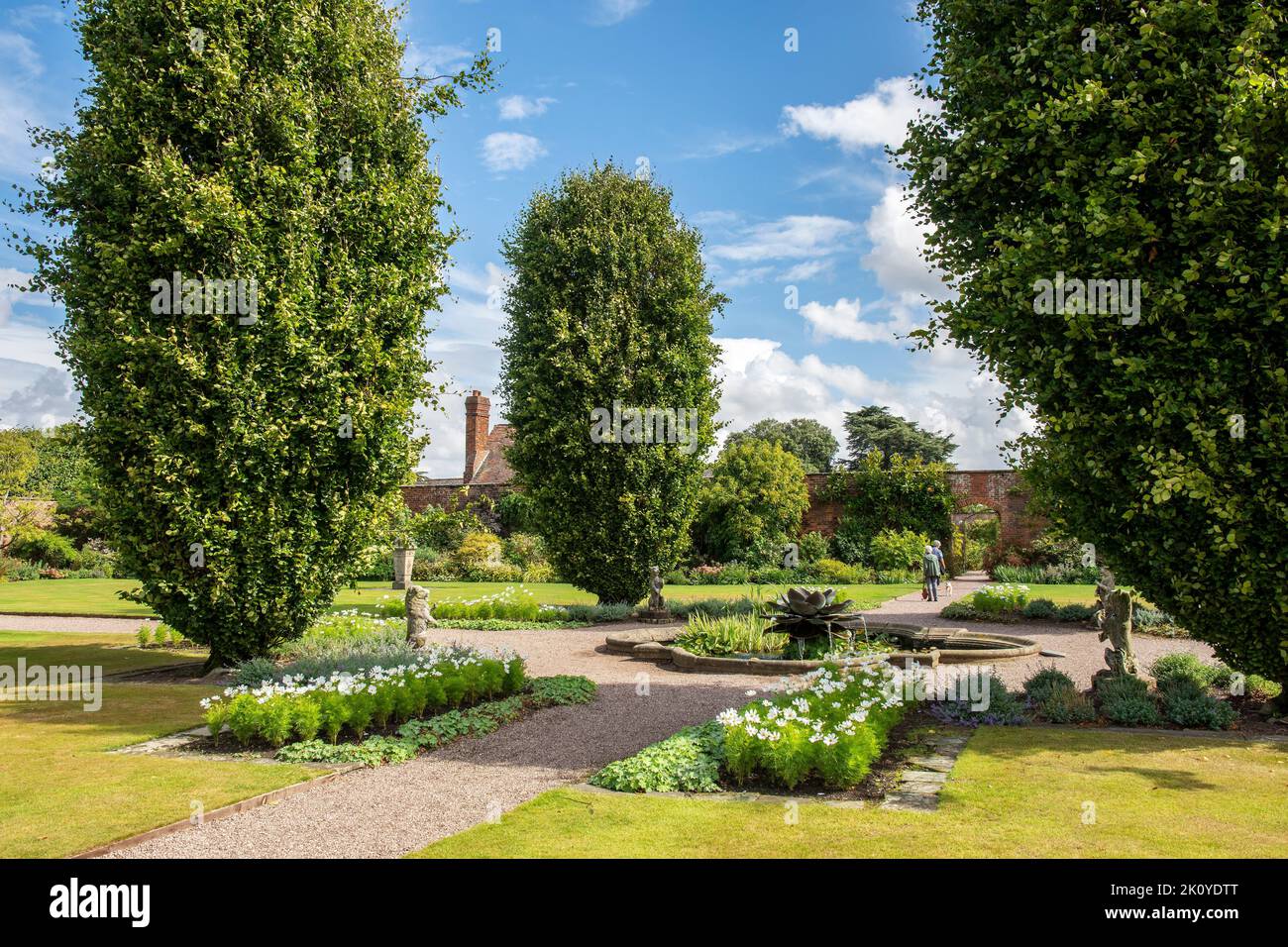 Arley Hall Cheshire England UK showing the floral displays in the walled gardens Stock Photo