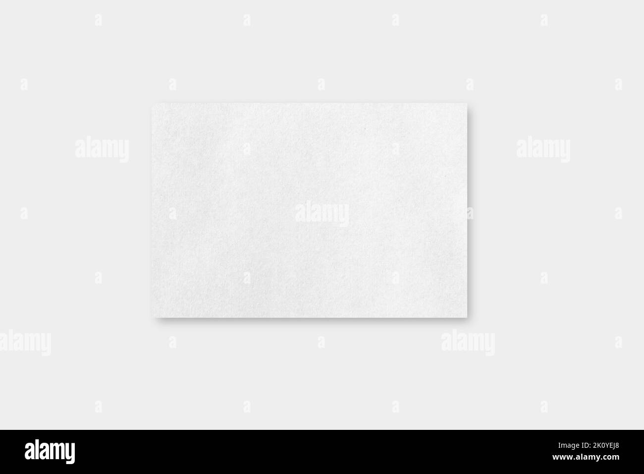 White Paper sheet isolated on white background included clipping path. Top view Stock Photo