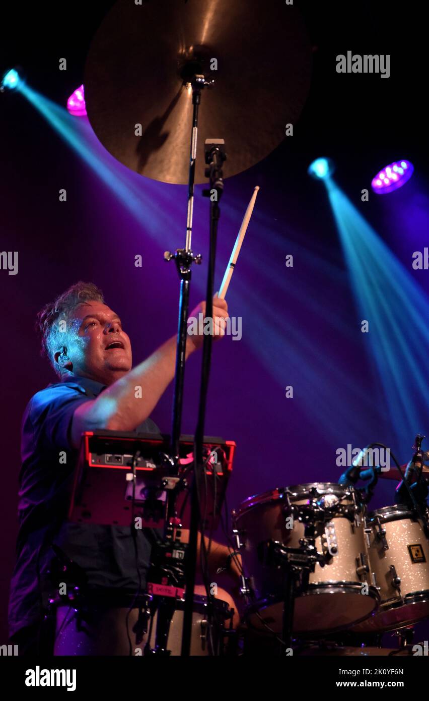 Battles (drummer John Stanier pictured) at End Of The Road Festival at Larmer Tree September 2022 Stock Photo