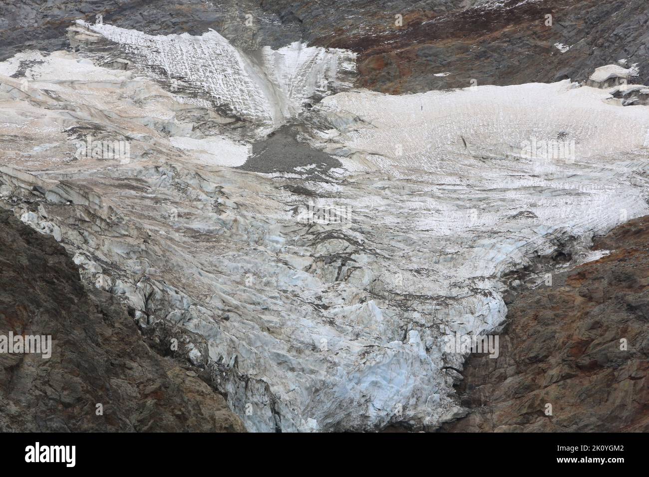 Séracs du glacier de Bionnassay. Vue du Nid d'Aigle. Saint-Gervais-les-Bains. Haute-Savoie. Auvergne-Rhône-Alpes. France. Europe. Stock Photo