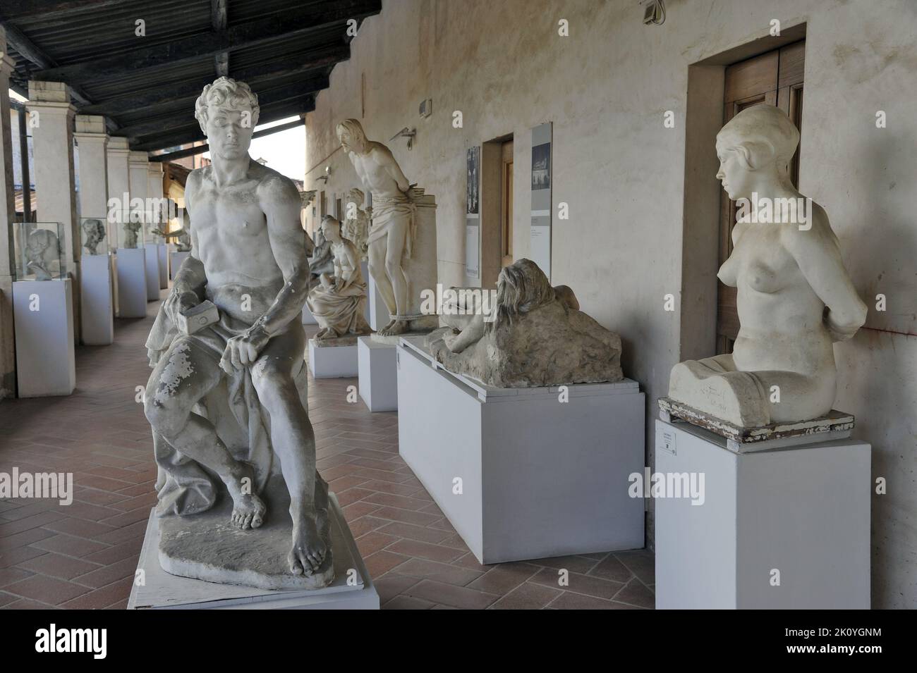 Pietrasanta (Lucca, Tuscany), sketches museum, collection of chalk moulds for following copies in marble Stock Photo