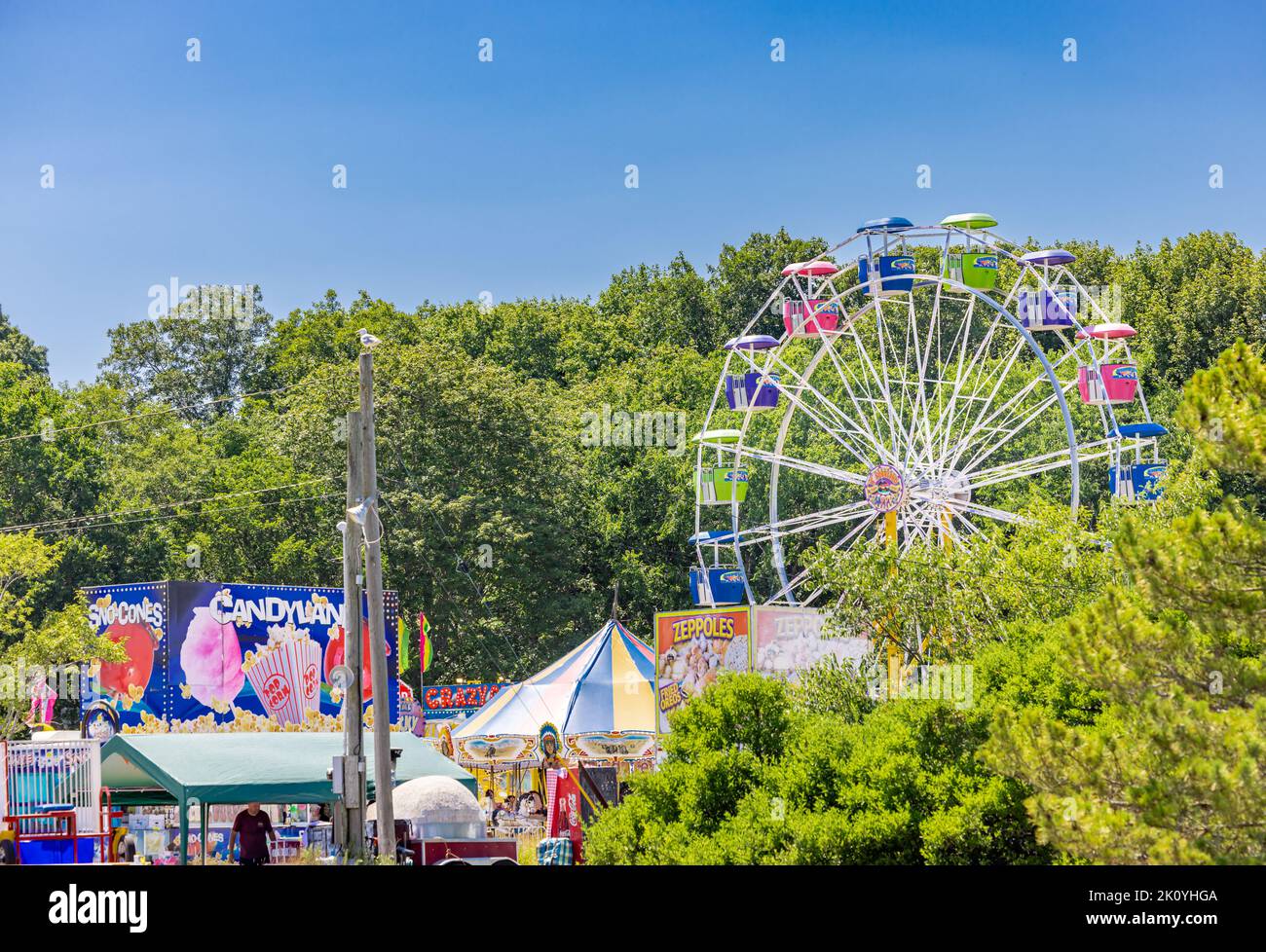 Ferris wheel at a carnival in Sag Harbor, NY Stock Photo