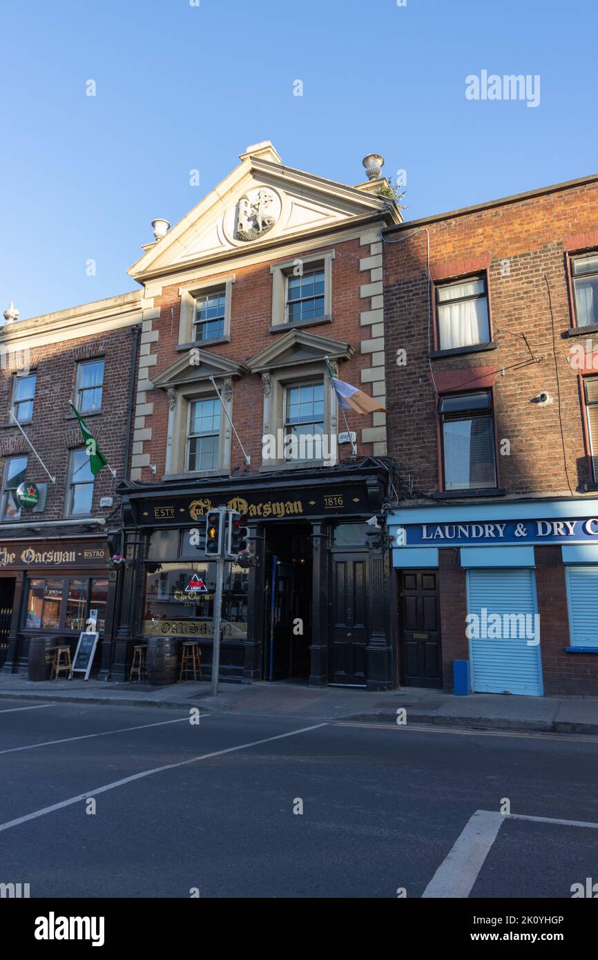 A facade of commercial buildings in Dublin, Ireland Stock Photo Alamy