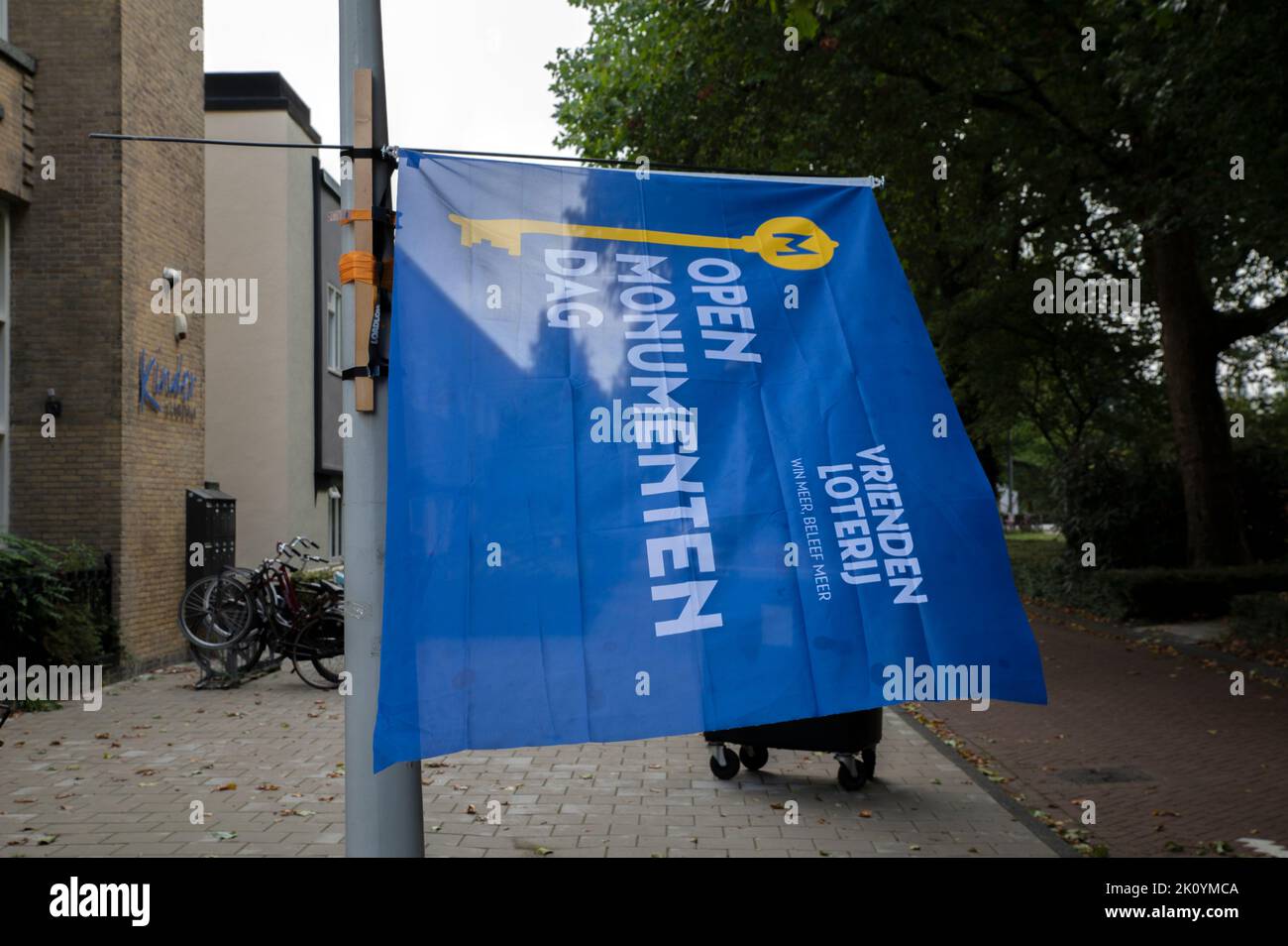open-monumenten-dag-flag-at-amsterdam-the-netherlands-10-9-2022-stock