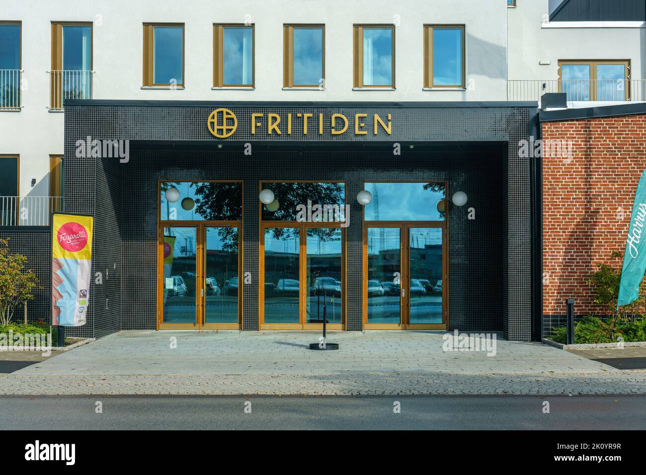 Ystad, Sweden 13 Sep, 2022:Main entrance to the hotel section of the combined building Stock Photo