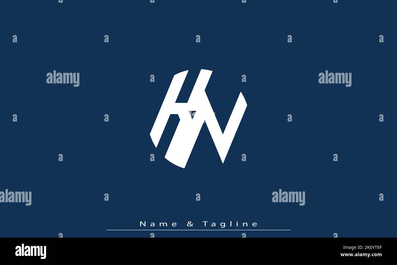 Alphabet letters Initials Monogram logo KN , NK Stock Vector