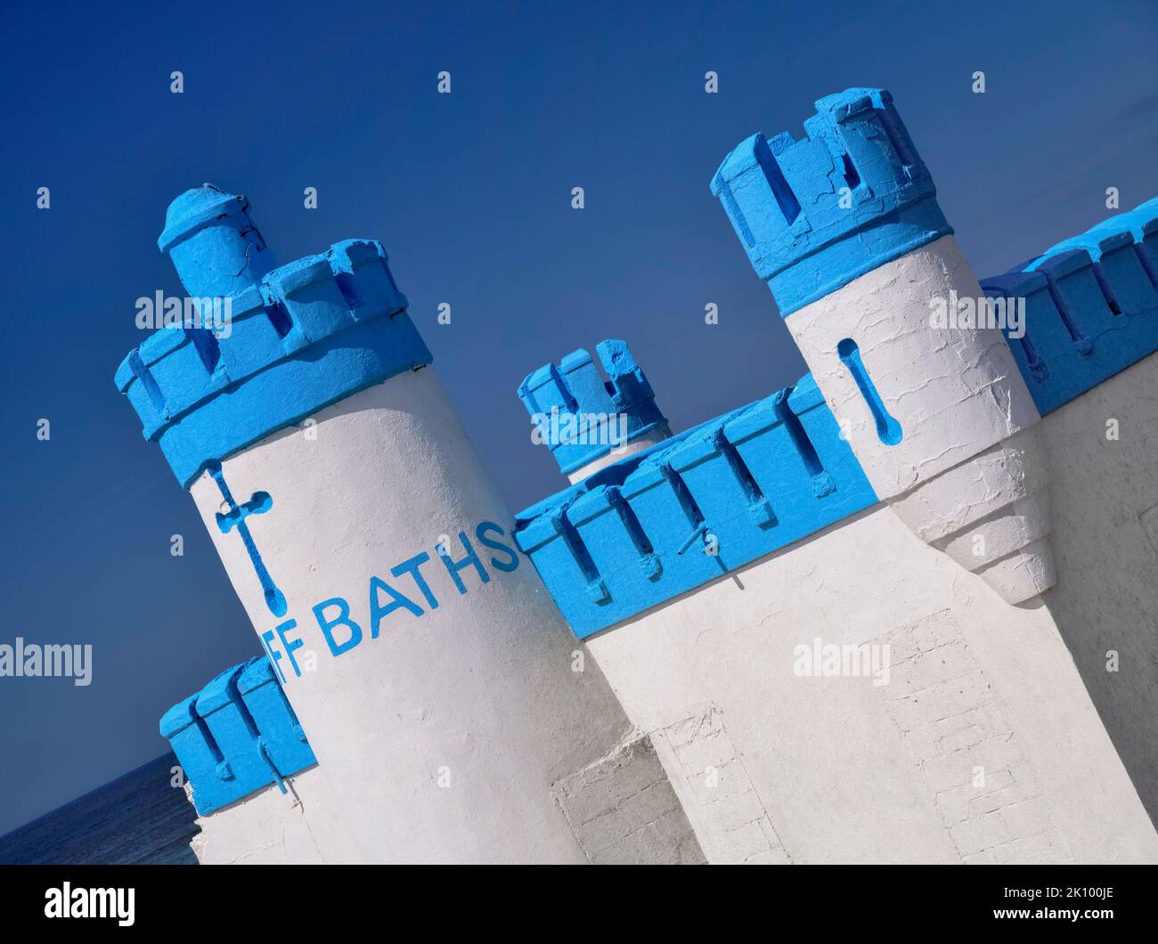 Ireland, Co.Sligo, Enniscrone, The Old Cliff Baths, Built on the rocks