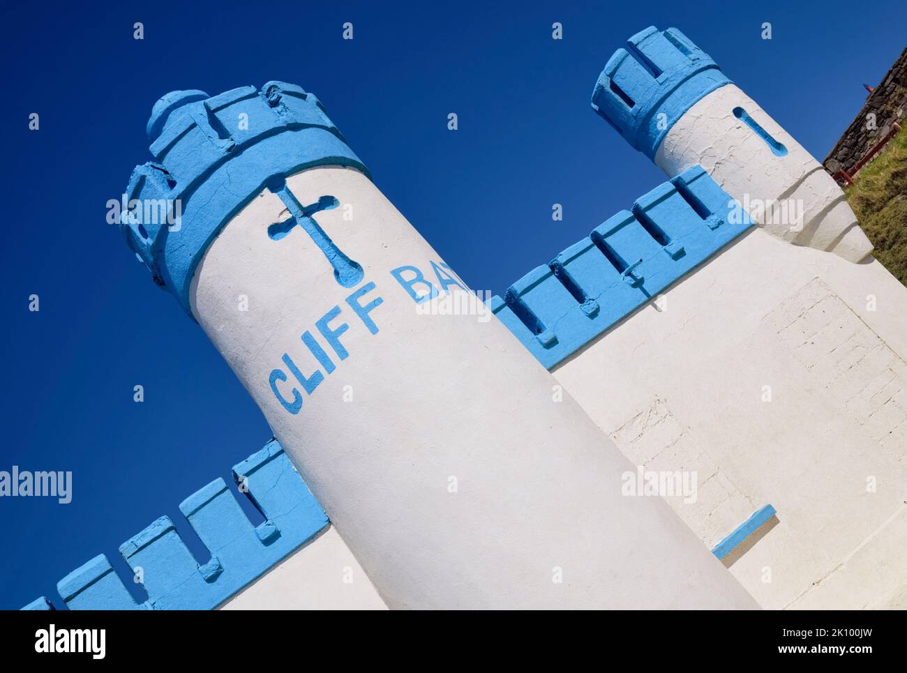 Ireland, Co.Sligo, Enniscrone, The Old Cliff Baths, Built on the rocks