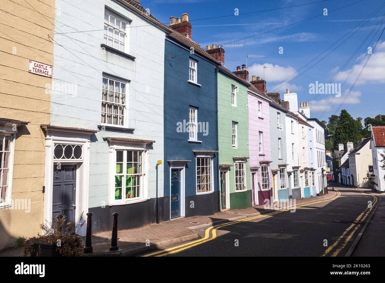 Castle Terrace, Chepstow, Monmouthshire, Wales, UK Stock Photo