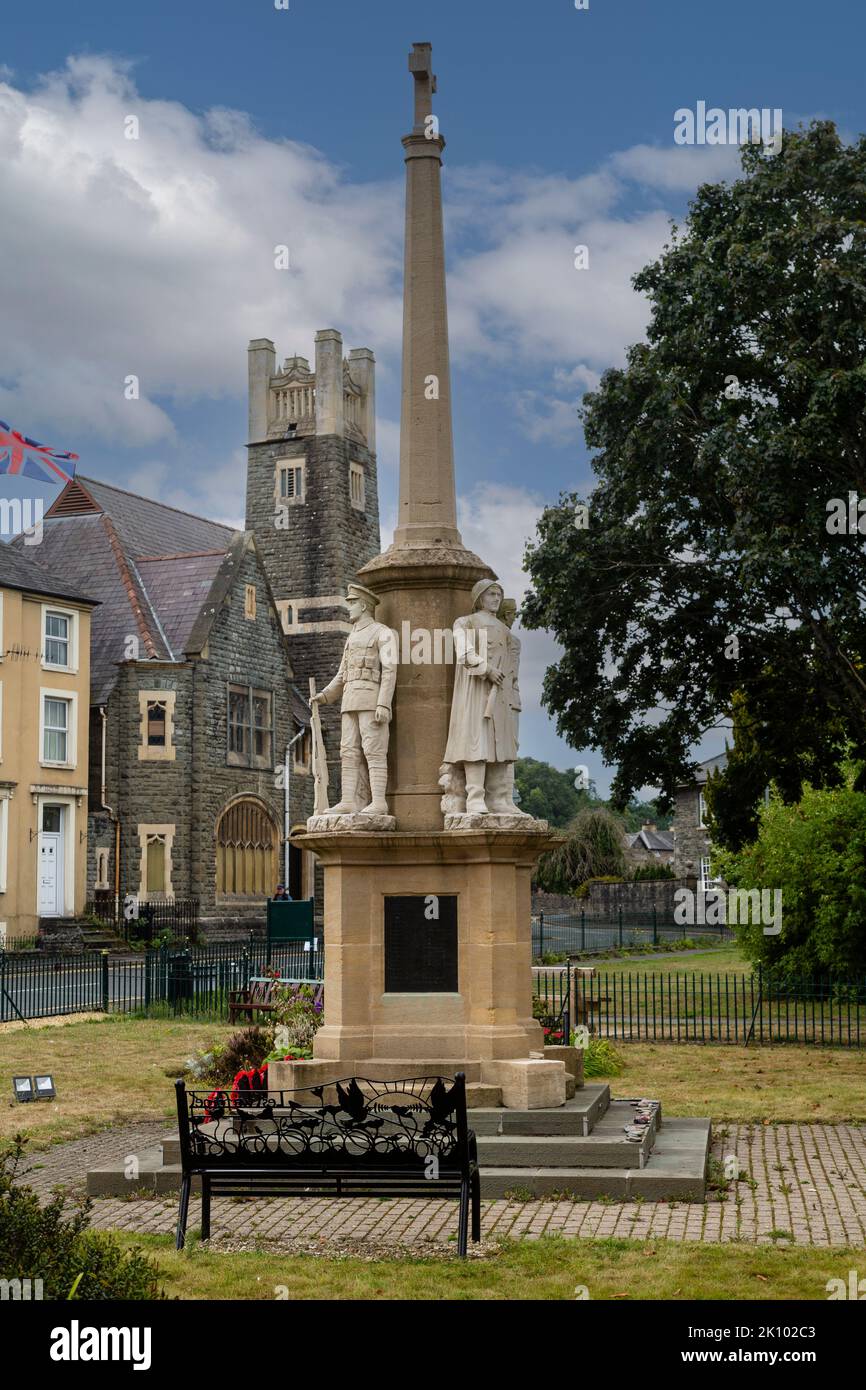War Memorial, Builth Well, Powys, Wales. Stock Photo