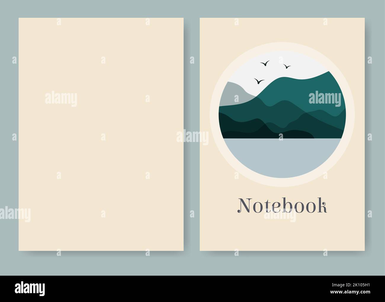 Landscape illustration for notebook template Stock Vector Image & Art