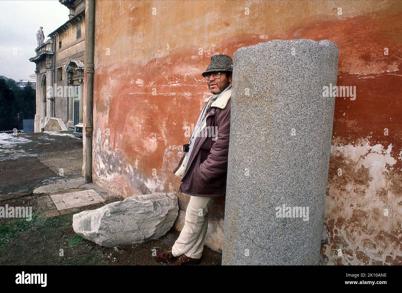 British Actor Bob Hoskins in Rome 1985 Stock Photo