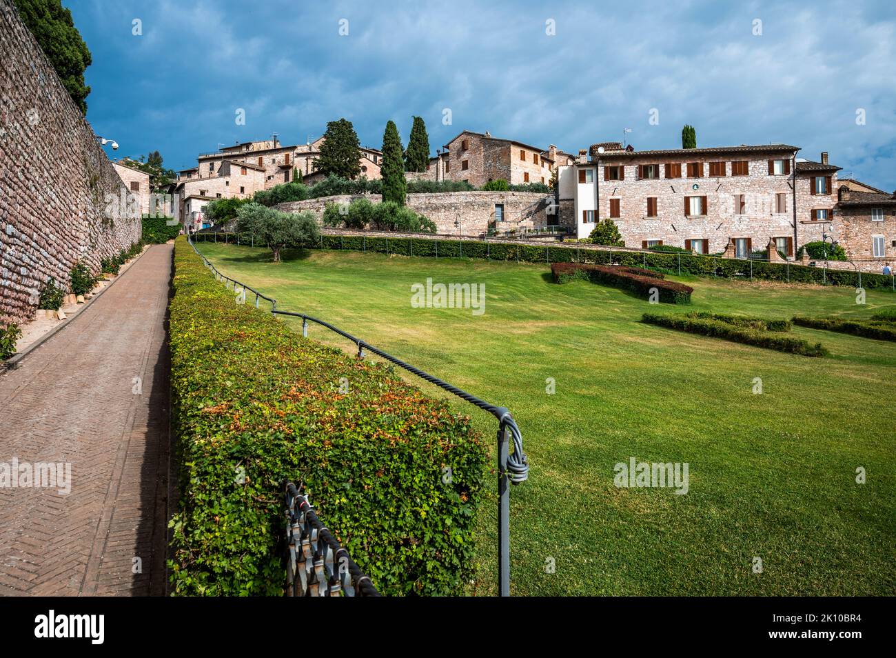 Antica basilica Papale di San Francesco di Assisi. Arte e religione. Stock Photo