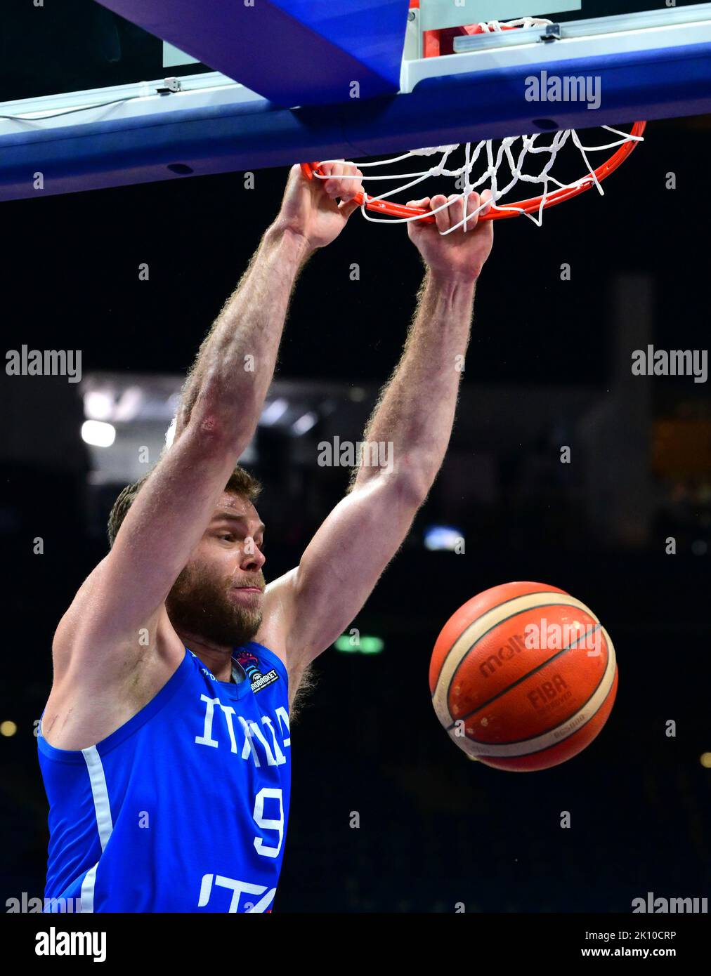 Berlin, Germany. 14th Sep, 2022. Basketball: European Championship, France  - Italy, knockout round, quarterfinals, Mercedes-Benz Arena, Nicolo Melli  (Italy) scores a basket. Credit: Soeren Stache/dpa/Alamy Live News Stock  Photo - Alamy