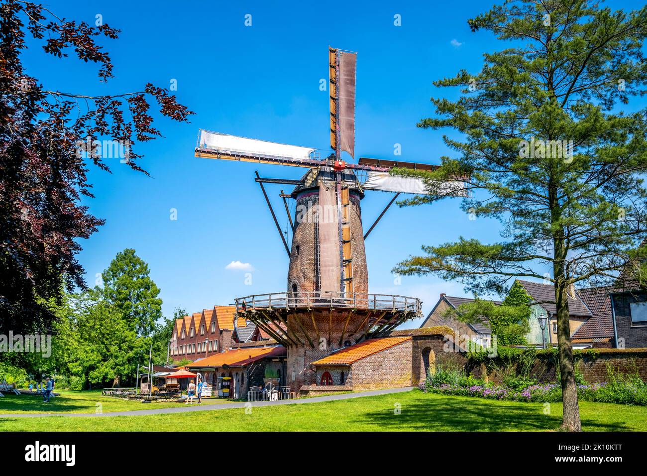 Windmill in Xanten, Germany Stock Photo