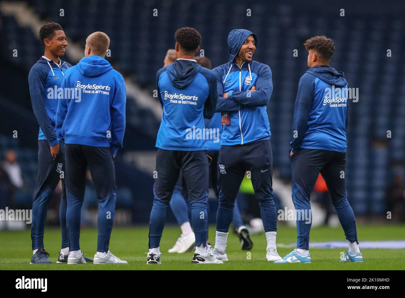 West Bromwich, UK. 14th Sep, 2022. Birmingham City players arrive at the game ahead of the Sky Bet Championship match West Bromwich Albion vs Birmingham City at The Hawthorns, West Bromwich, United Kingdom, 14th September 2022 (Photo by Gareth Evans/News Images) in West Bromwich, United Kingdom on 9/14/2022. (Photo by Gareth Evans/News Images/Sipa USA) Credit: Sipa USA/Alamy Live News Stock Photo