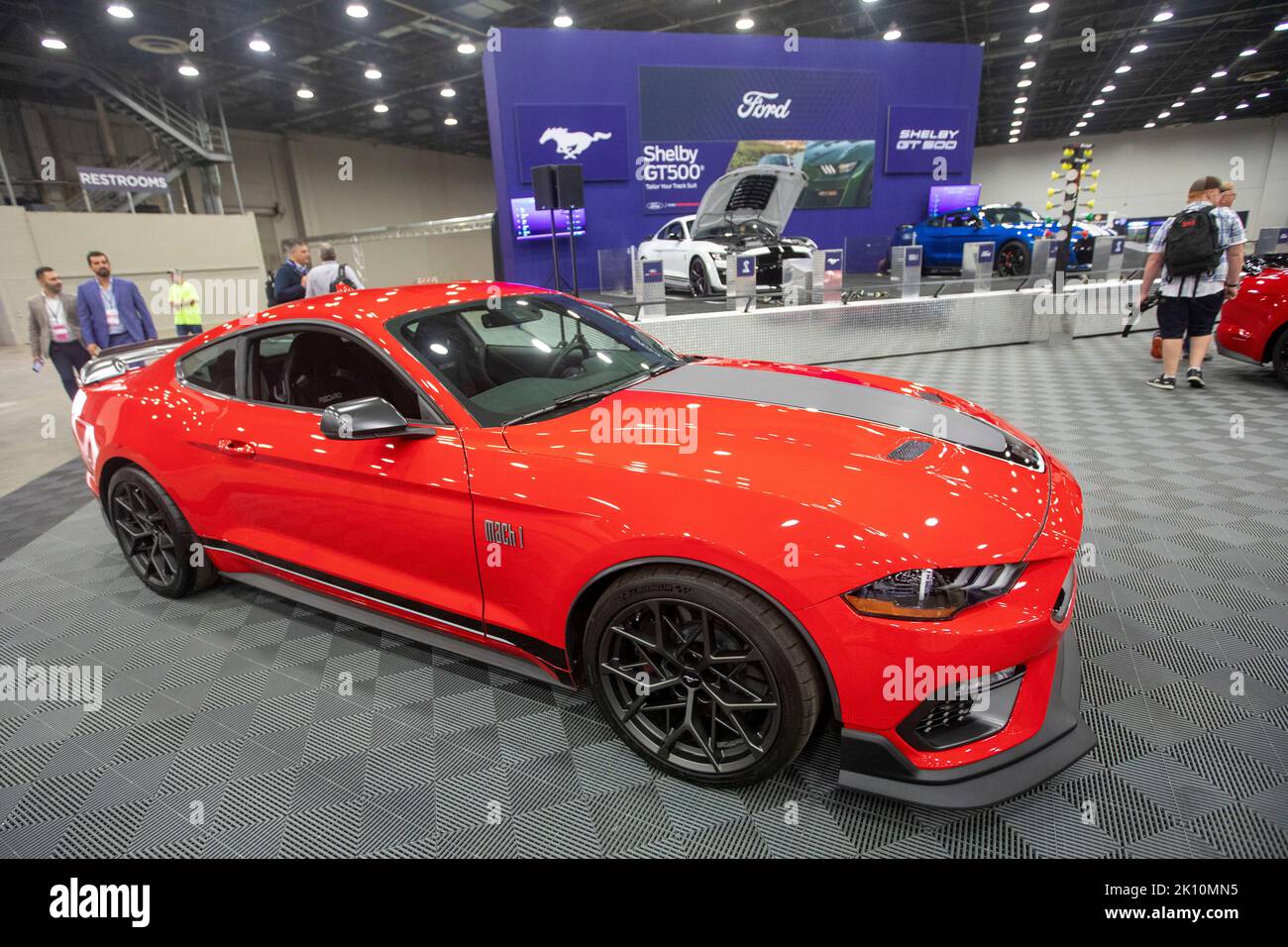 Detroit, Michigan, USA. 14th Sep, 2022. A Ford Mustang Mach 1 at the North American International Auto Show. Credit: Jim West/Alamy Live News Stock Photo