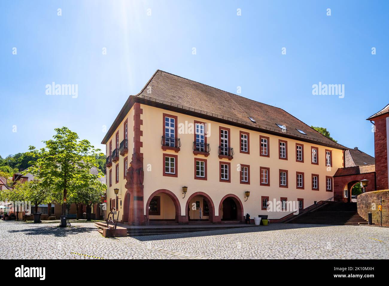 Historical city of Annweiler am Trifels, Germany Stock Photo