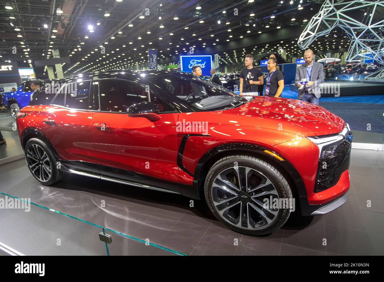 Detroit, Michigan, USA. 14th Sep, 2022. The electric Chevrolet Blazer on display at the North American International Auto Show. Credit: Jim West/Alamy Live News Stock Photo
