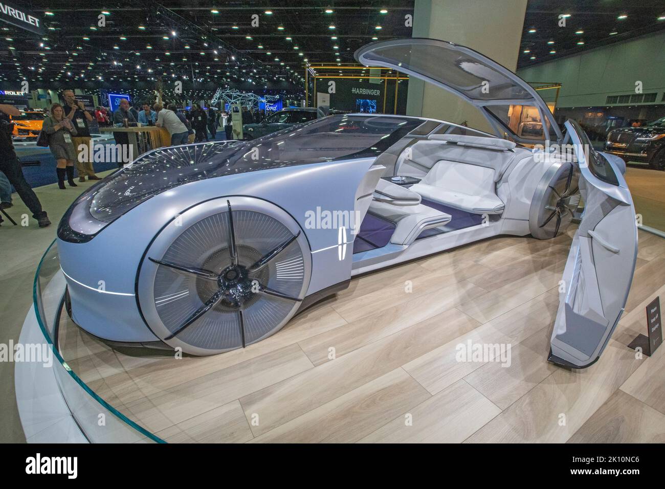 Detroit, Michigan, USA. 14th Sep, 2022. The Lincoln L100 concept car on display at the North American International Auto Show. Credit: Jim West/Alamy Live News Stock Photo
